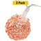 Delicate Rose Gold Woven Ball String Lights — Battery Operated Accent Decor